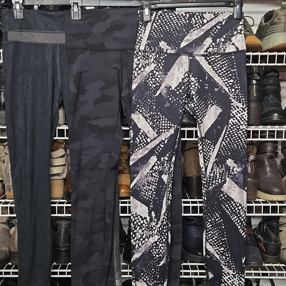3 PAIRS LULULEMON Full Length Tights - All 3 GUC, Sz 6